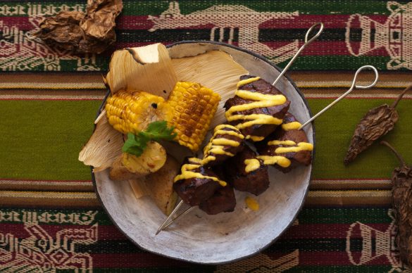 Beef heart Anticuchos