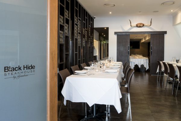 black hide steakhouse knife room